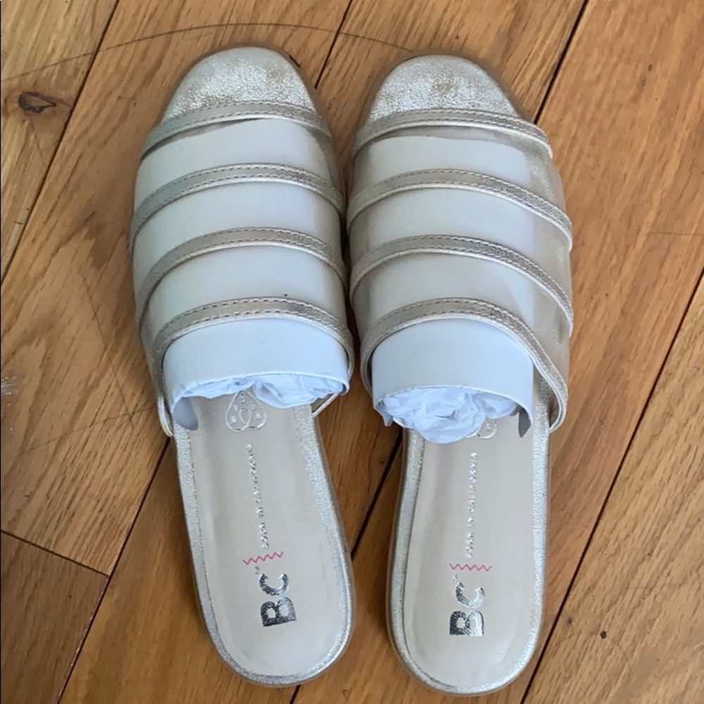 Bc footwear gold slides